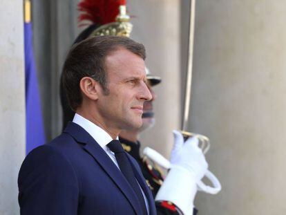 El presidente francés, Emmanuel Macron, este martes en el Elíseo.