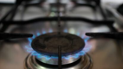 Fogón de una cocina de gas.