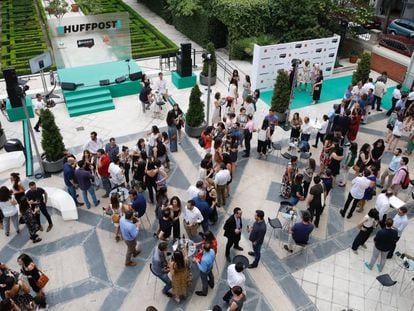 Fiesta del quinto aniversario del Huffington en España.