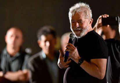 Lula da Silva en un acto en Minas Gerais.