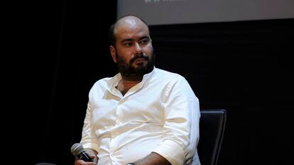 El director de cine colombiano, Ciro Guerra, en el Festival Internacional de Cine de Morelia, el 25 de octubre de 2019.