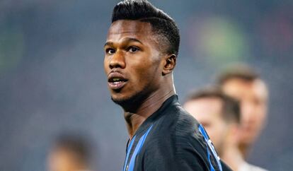 Keita Baldé amb la samarreta de l'Inter.