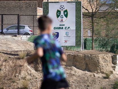 Entrenamiento la semana pasada en el campo de fútbol Antonio Izquierdo Rodríguez, en Las Gabias (Granada).