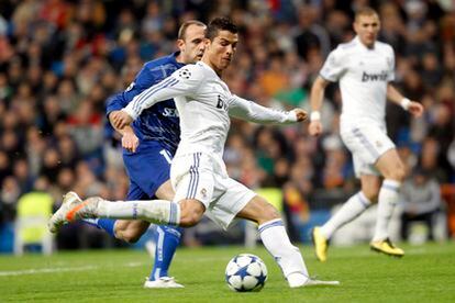 Cristiano, durante un partido de esta temporada.