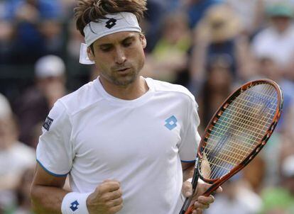 Ferrer celebra un punto ante Carreño.