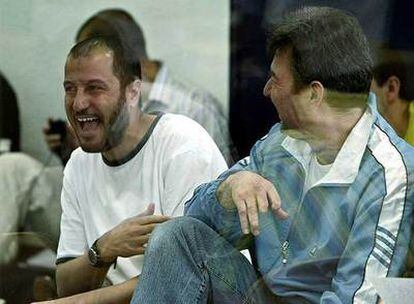El Egipcio (a la izquierda), durante el juicio del 11-M, junto a Mahmoud Slimane Aoun.