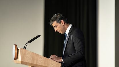 El primer ministro del Reino Unido, Rishi Sunak.