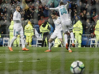 Cristiano celebra su primer gol al Getafe. 