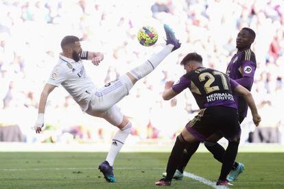 Jornada terapéutica para Benzema en la goleada al Valladolid