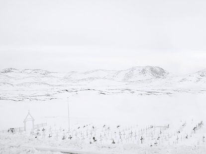 Cementerio de Ilulissat, en Groenlandia. Con menos de 60.000 habitantes, la isla es una región autónoma de Dinamarca