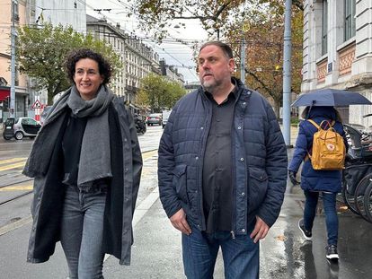 Marta Rovira y Oriol Junqueras reunidos en Ginebra