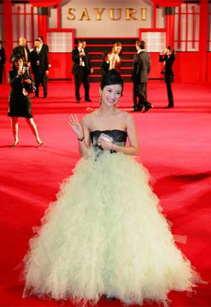 La actriz Zhang Ziyi, en el estreno de <i>Sayuri</i>.