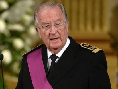 El rey Alberto II de Bélgica, en su abdicación, en julio de 2013.