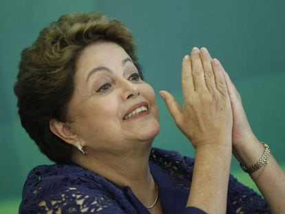 Rousseff, en una rueda de prensa en el Palacio de Planalto, en Brasilia.