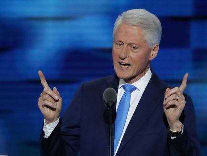 Un instante del discurso del expresidente Bill Clinton.