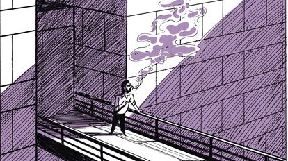 Caricatura del cómic 'Cuando el trabajo mata', de G. Mardon, H. Prolongeau y A. Delalande.
