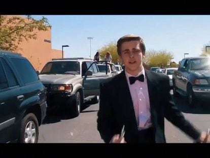 Jacob Staudenmaier en el vídeo donde recrea una escena de 'La ciudad de las estrellas. La La Land'.