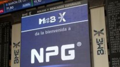 Enrique Cos&iacute;o, presidente de NPG, en la salida del grupo al MAB.