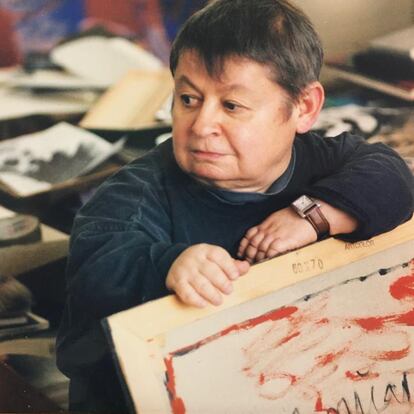 La pintora alemana Galli, seudónimo artístico de Anna Gabriele Müller, fotografiada en 2003.