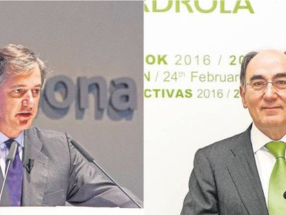 José Manuel Entrecanales, presidente de Acciona e Ignacio Sánches Galán, presidente de Iberdrola.