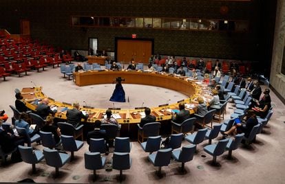 Miembros del Consejo de Seguridad de la ONU en la sede de Nueva York.