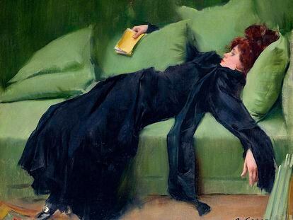 La obra Jove decadent. Després del ball,de 1899, del artista Ramon Casas.