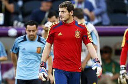 Fotografía tomada el pasado 22 de junio en la que se registró al portero de la selección española de fútbol Iker Casillas, quien sería titular ante el equipo de Puerto Rico. EFE/Archivo