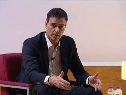 Pedro Sánchez, durante su intervención.