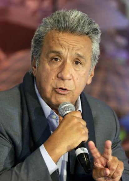 El candidato oficialista, Lenín Moreno.