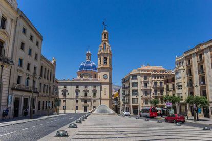 Plaza de Espanya, en Alcoi (Alicante).