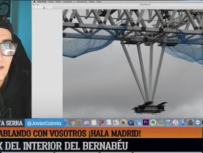 El YouTuber Javier Caireta narra en un vídeo del 26 de octubre la evolución de la obra del Santiago Bernabéu, estadio del Real Madrid