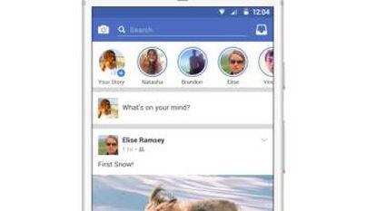 Captura del nuevo Facebook Stories.