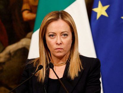 La primera ministra italiana, Giorgia Meloni, el día 10 en Roma.