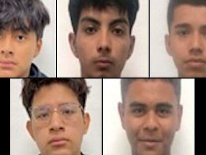 Los cinco menores desaparecidos en San Luis Potosí.