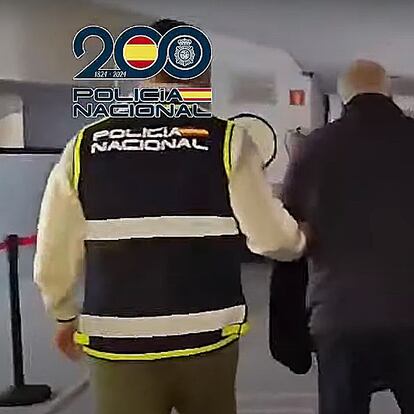 Karim Bouyakhrichan, alias 'Taxi', tras su detención el pasado diciembre, en una imagen facilitada por la Policía Nacional.