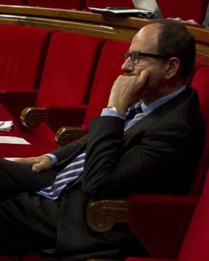 Crespo, en su escaño en el Parlament en junio de 2012.