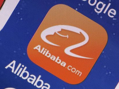 Logo de Alibaba, dueña de Alipay.