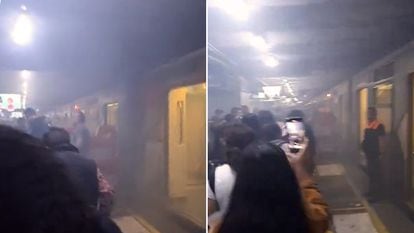 Un desperfecto en unas de las llantas de un tren provocó que la estación Hidalgo, de la línea 2, se llenara de humo.