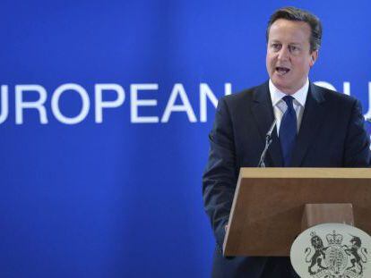 Cameron, en una rueda de prensa tras la cumbre de la UE.