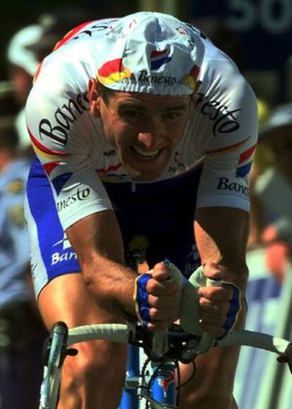 El exciclista Abraham Olano durante el Tour de Francia de 1998 en el que supuestamente se dopó con EPO.