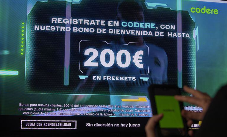 Publicidad de un bono para jugar 'online'.