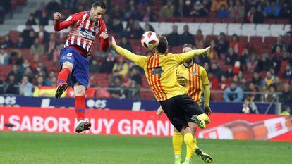 Kalinic marca el segundo gol del Atlético al Sant Andreu.