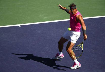 Nadal, durante el partido contra Krajinovic.