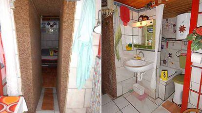 El zulo construido en el sótano del edificio tiene cuatro habitaciones, ducha y baño. Todo en 60 metros cuadrados.