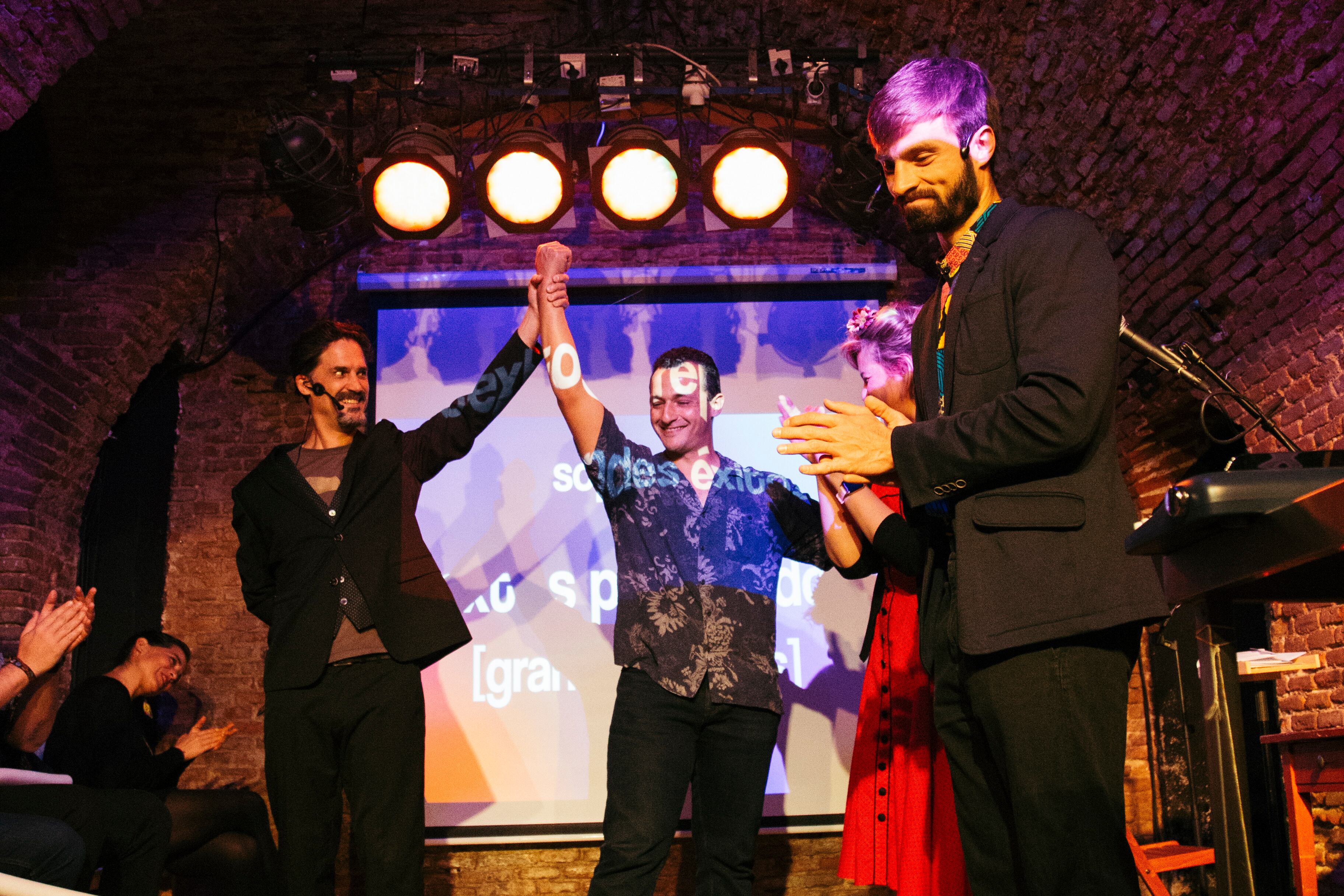 La presentación de la quinta edición de Soplavivo, un 'open' de poesía en los Teatros Luchana, Madrid.