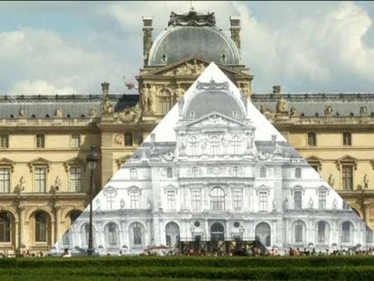 El artista urbano JR ‘borra’ la pirámide del Louvre