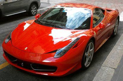 Un Ferrari del mismo modelo que el de Raúl Cervantes.