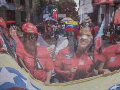 Manifestaci&oacute;n a favor del Gobierno venezolano 