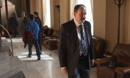 Xavier Crespo en el Parlament.