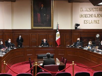 Una sesión de la Suprema Corte de Justicia de la Nación el pasado 14 de julio de 2022.